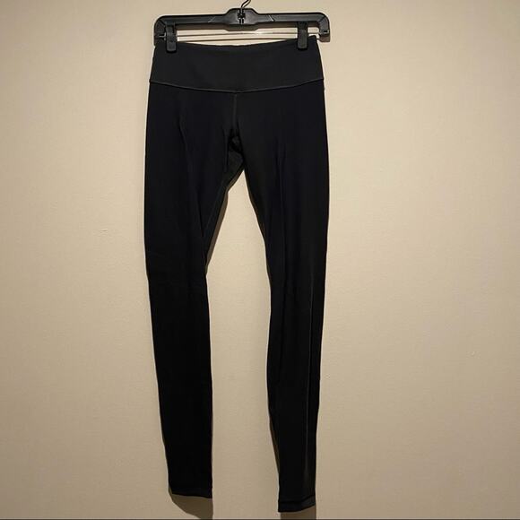 LULULEMON Wunder Under Leggings Pants Reversible Coal Gray Luon Medium Rise - Picture 4 of 15